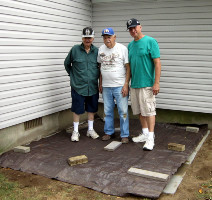 laying the foundation for the new Post shed resized